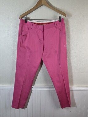 PUMA Womens Pink Golf Pants Size 10 Slim Straight Stretch Athletic Casual